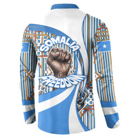 Somalia Freedom Independence Button Sweatshirt Leopard Flag Power Fist