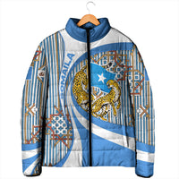 Somalia Freedom Independence Padded Jacket Leopard Flag Power Fist