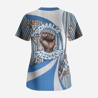 Somalia Freedom Independence Scrub Top Leopard Flag Power Fist