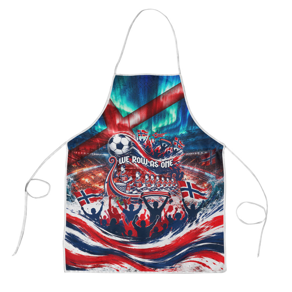Norway Football Viking Row Apron Viking Shield Aurora Borealis Dynamic Art