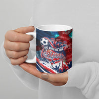 Norway Football Viking Row Ceramic Mug Viking Shield Aurora Borealis Dynamic Art