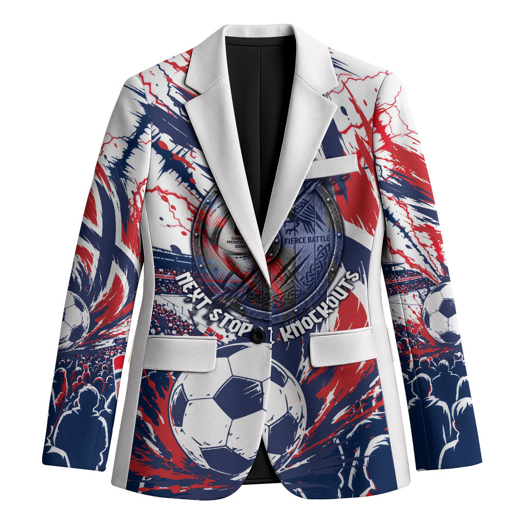 Norway Football From The Fjords To The World Blazer Viking Shield Paint Splatter Soccer Team
