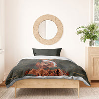 Mount Olympus Bedding Set Greek Prometheus Torch Flame Lightning Mountain Constellations