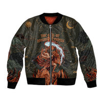 Mount Olympus Bomber Jacket Greek Prometheus Torch Flame Lightning Mountain Constellations