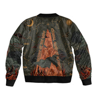 Mount Olympus Bomber Jacket Greek Prometheus Torch Flame Lightning Mountain Constellations