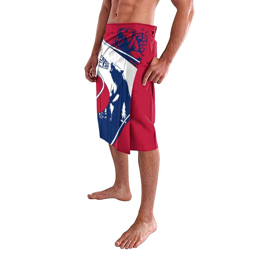 Svalbard Norway Lavalava with Polar Bear Forest and Norwegian Flag - Wonder Print Shop