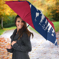 Svalbard Norway Umbrella with Polar Bear Forest and Norwegian Flag - Wonder Print Shop