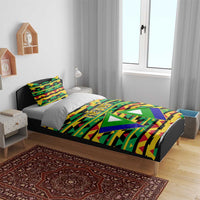 Nevis in Saint Kitts and Nevis Bedding Set Geometric Pattern and Coat of Arms - Wonder Print Shop