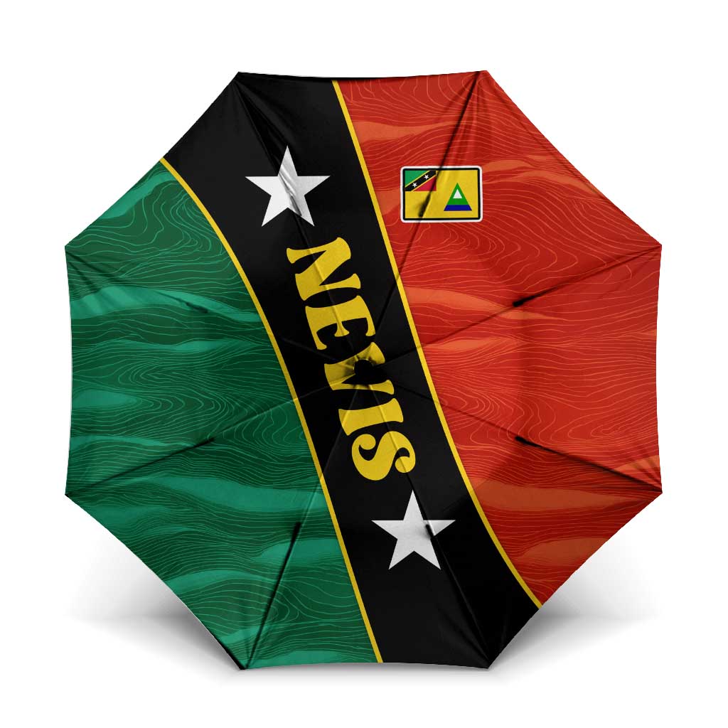 Nevis in Saint Kitts and Nevis Umbrella Star Design and Coat of Arms - Wonder Print Shop