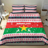 Christmas Burkina Faso Bedding Set Reindeer Star Design - Wonder Print Shop