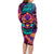 Colorful Fire Skull Family Matching Long Sleeve Bodycon Dress and Hawaiian Shirt I'm not rude i just have the balls to say what everyone else is Thingking - Wonder Print Shop