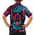 Colorful Fire Skull Family Matching Off Shoulder Short Dress and Hawaiian Shirt I'm not rude i just have the balls to say what everyone else is Thingking - Wonder Print Shop