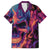 Colorful Fire Skull Family Matching Off Shoulder Short Dress and Hawaiian Shirt I'm not rude i just have the balls to say what everyone else is Thingking - Wonder Print Shop