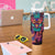 Colorful Fire Skull Tumbler With Handle I'm not rude i just have the balls to say what everyone else is Thingking