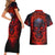 Horror Skull Couples Matching Short Sleeve Bodycon Dress and Hawaiian Shirt If Karma Doesn't Hit You Trust me I Will - Wonder Print Shop