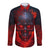 Horror Skull Long Sleeve Button Shirt If Karma Doesn't Hit You Trust me I Will - Wonder Print Shop