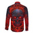 Horror Skull Long Sleeve Button Shirt If Karma Doesn't Hit You Trust me I Will - Wonder Print Shop