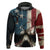 American Flag Skull Hoodie I'm Not Anti - Social I'm Just Not User Friendly - Wonder Print Shop