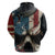 American Flag Skull Hoodie I'm Not Anti - Social I'm Just Not User Friendly - Wonder Print Shop