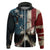 American Flag Skull Hoodie I'm Not Anti - Social I'm Just Not User Friendly - Wonder Print Shop