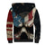 American Flag Skull Sherpa Hoodie I'm Not Anti - Social I'm Just Not User Friendly - Wonder Print Shop