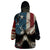 American Flag Skull Wearable Blanket Hoodie I'm Not Anti - Social I'm Just Not User Friendly - Wonder Print Shop