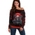 Skull Biker Off Shoulder Sweater Legend Never Die - Wonder Print Shop