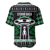 Alien Christmas Baseball Jersey Xmas Holiday Patterns - Wonder Print Shop