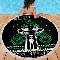Alien Christmas Beach Blanket Xmas Holiday Patterns - Wonder Print Shop