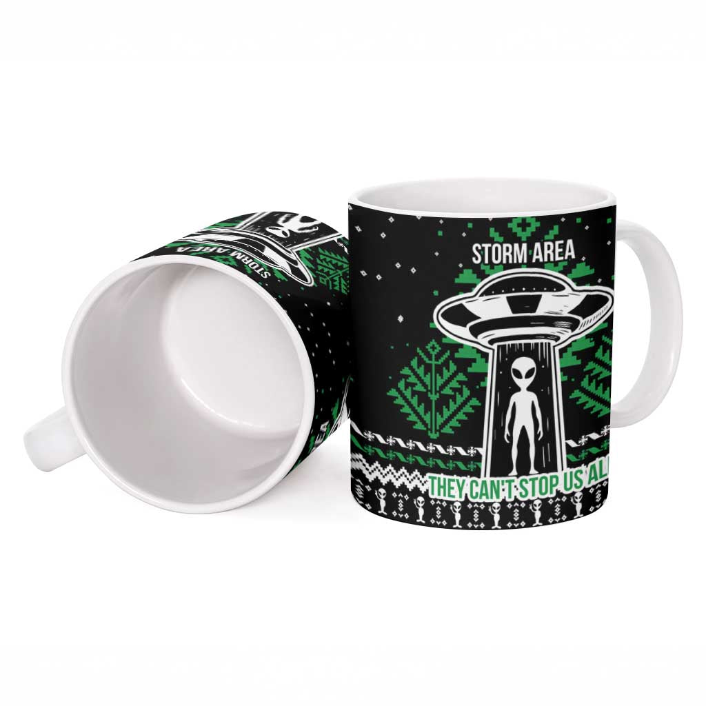 Alien Christmas Ceramic Mug Xmas Holiday Patterns - Wonder Print Shop