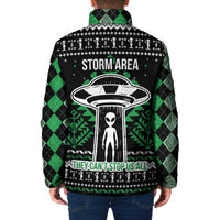 Alien Christmas Padded Jacket Xmas Holiday Patterns - Wonder Print Shop