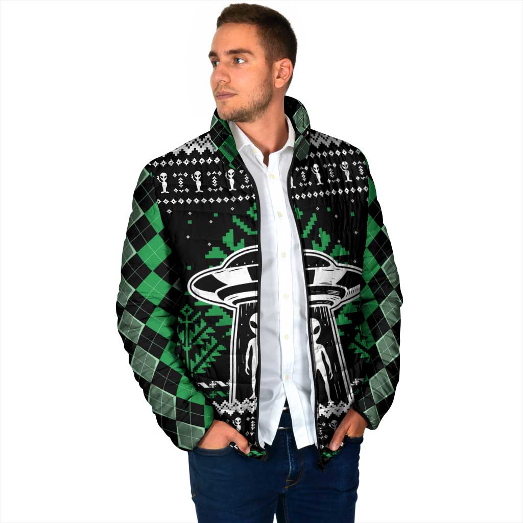 Alien Christmas Padded Jacket Xmas Holiday Patterns - Wonder Print Shop