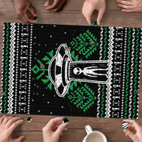 Alien Christmas Puzzle Xmas Holiday Patterns - Wonder Print Shop