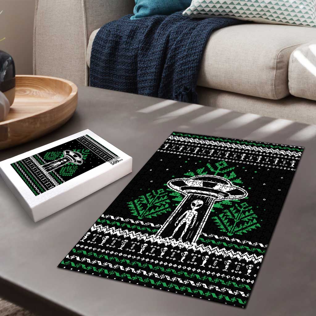 Alien Christmas Puzzle Xmas Holiday Patterns - Wonder Print Shop
