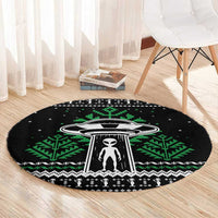 Alien Christmas Round Carpet Xmas Holiday Patterns - Wonder Print Shop