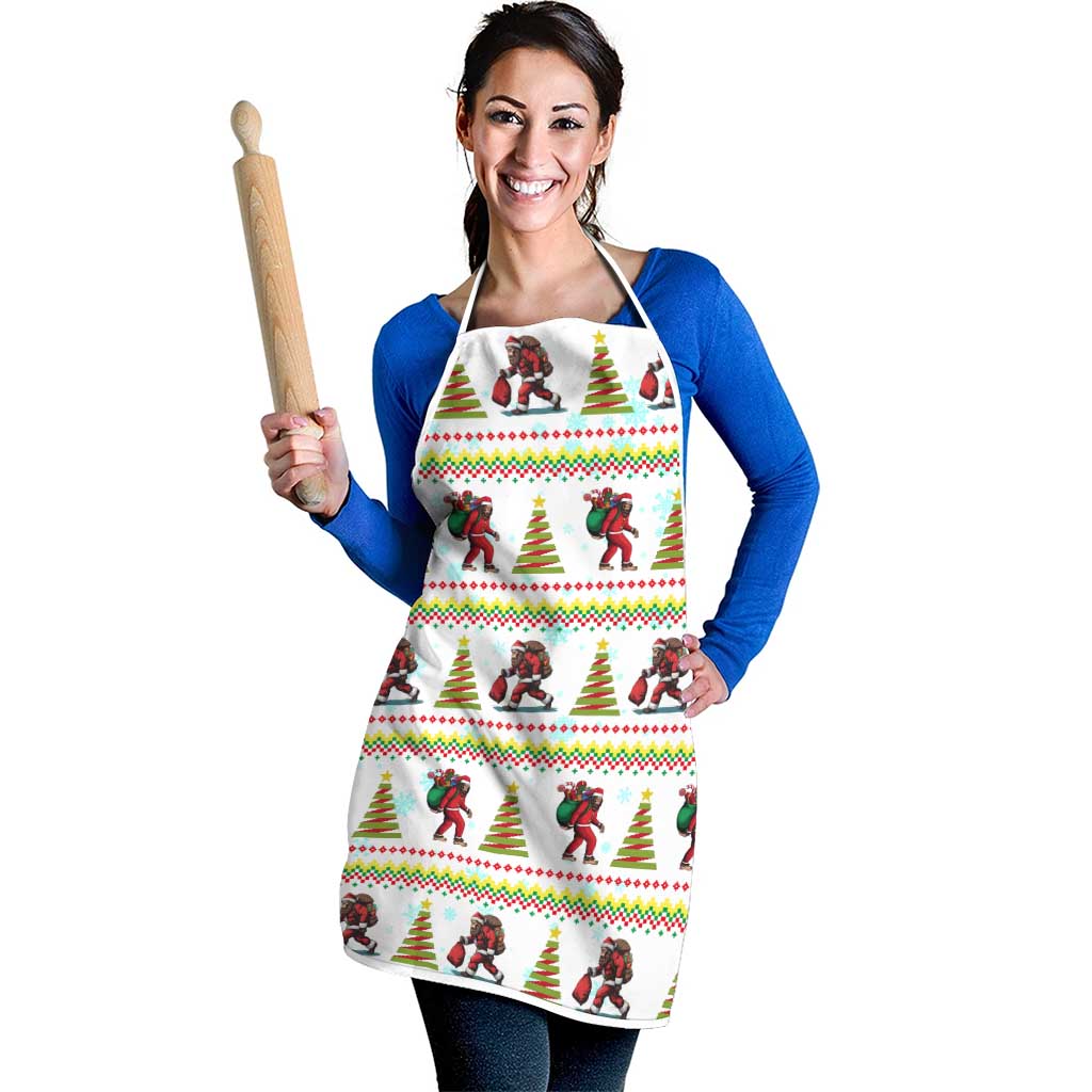 Amazing Bigfoot Christmas Apron Xmas Holiday Patterns - Wonder Print Shop