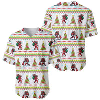 Amazing Bigfoot Christmas Baseball Jersey Xmas Holiday Patterns - Wonder Print Shop