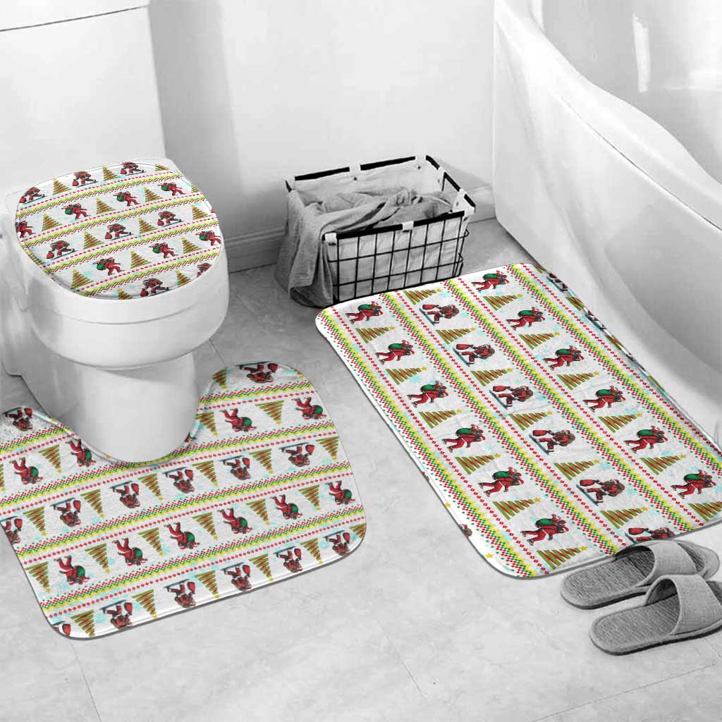 Amazing Bigfoot Christmas Bathroom Set Xmas Holiday Patterns - Wonder Print Shop