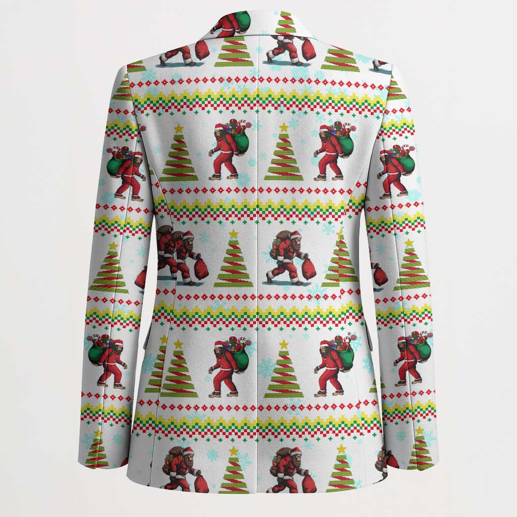 Amazing Bigfoot Christmas Blazer Xmas Holiday Patterns - Wonder Print Shop