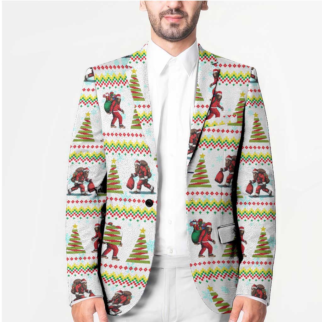 Amazing Bigfoot Christmas Blazer Xmas Holiday Patterns - Wonder Print Shop