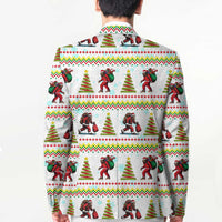Amazing Bigfoot Christmas Blazer Xmas Holiday Patterns - Wonder Print Shop