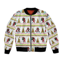Amazing Bigfoot Christmas Bomber Jacket Xmas Holiday Patterns - Wonder Print Shop