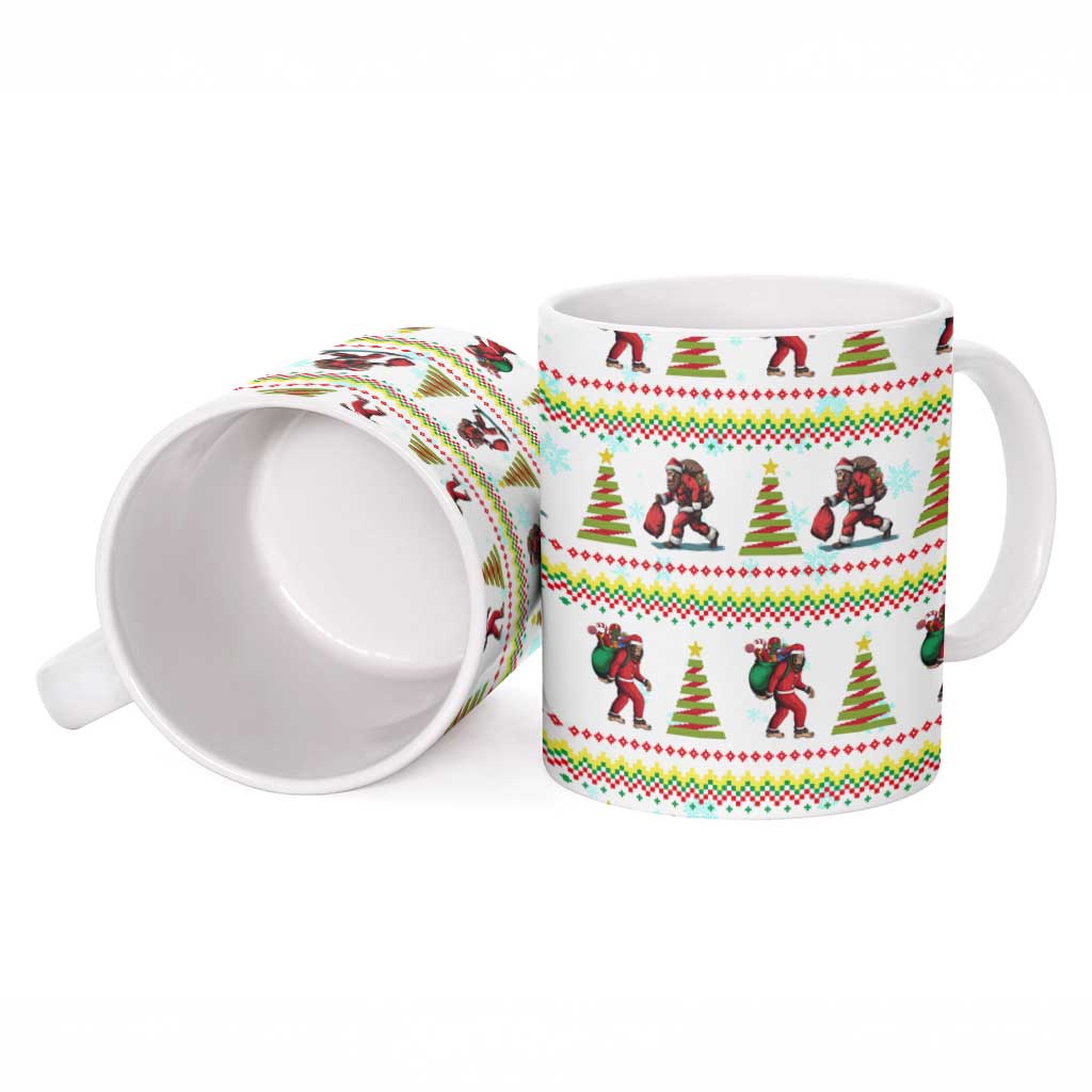 Amazing Bigfoot Christmas Ceramic Mug Xmas Holiday Patterns - Wonder Print Shop