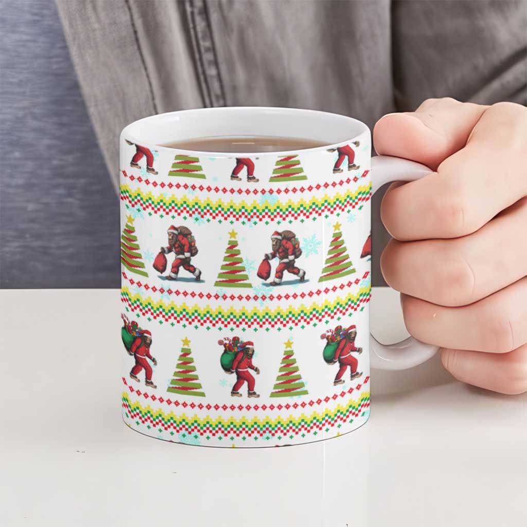 Amazing Bigfoot Christmas Ceramic Mug Xmas Holiday Patterns - Wonder Print Shop