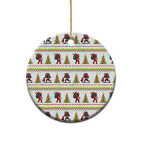 Amazing Bigfoot Christmas Ceramic Ornament Xmas Holiday Patterns - Wonder Print Shop