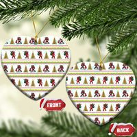 Amazing Bigfoot Christmas Ceramic Ornament Xmas Holiday Patterns - Wonder Print Shop
