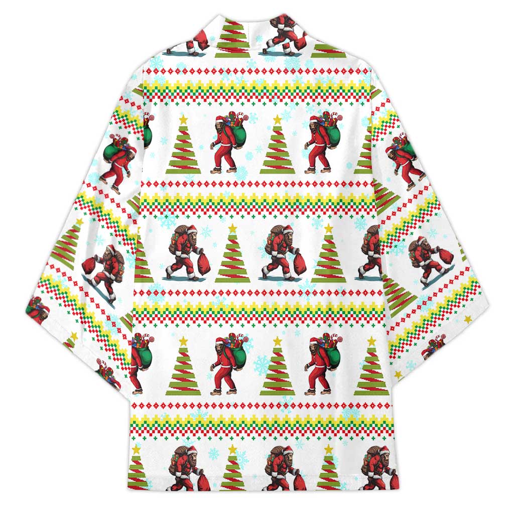Amazing Bigfoot Christmas Kimono Xmas Holiday Patterns - Wonder Print Shop