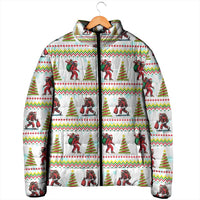 Amazing Bigfoot Christmas Padded Jacket Xmas Holiday Patterns - Wonder Print Shop