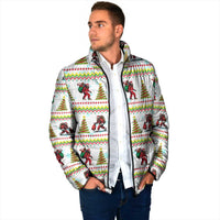 Amazing Bigfoot Christmas Padded Jacket Xmas Holiday Patterns - Wonder Print Shop