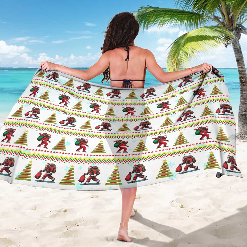 Amazing Bigfoot Christmas Sarong Xmas Holiday Patterns - Wonder Print Shop